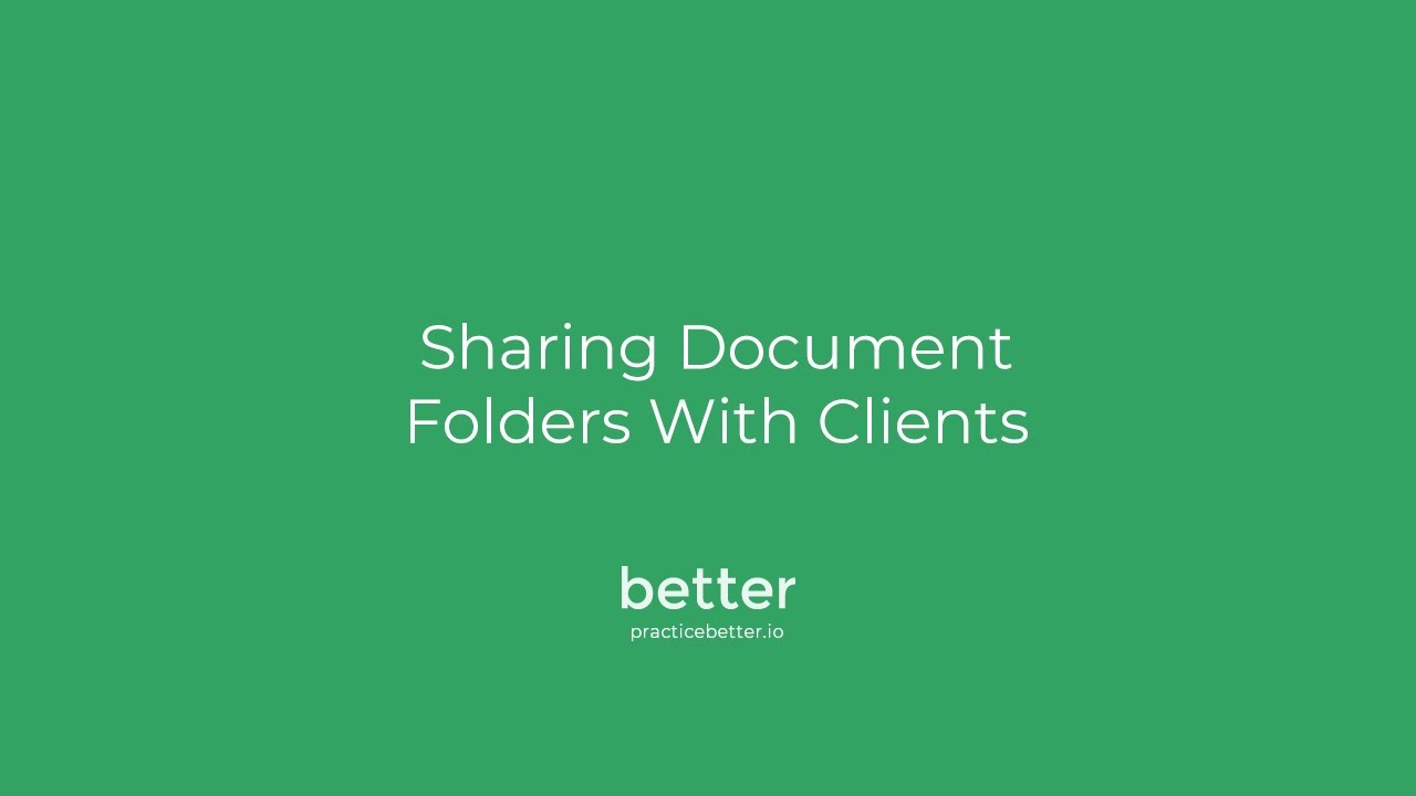 Sharing Document Folders With Clients