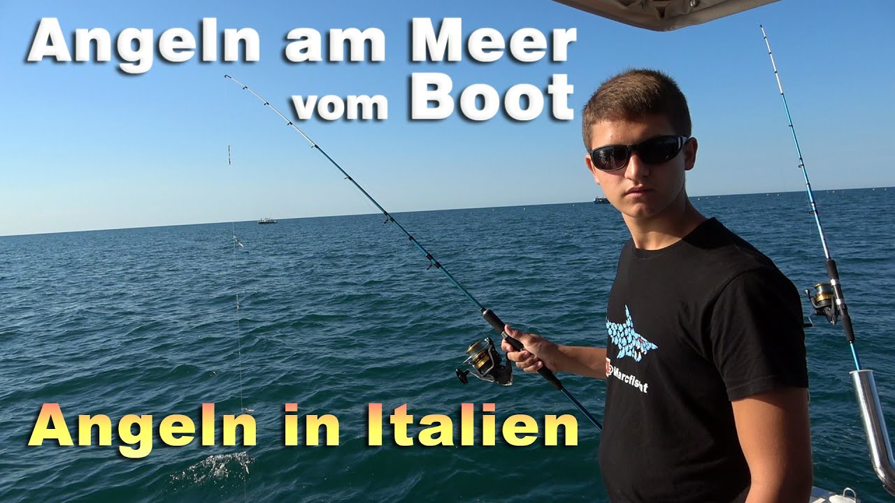 Meeresangeln - Angeln am Meer vom Boot | Angeln in Italien am Meer in Jesolo + Fisch zubereiten