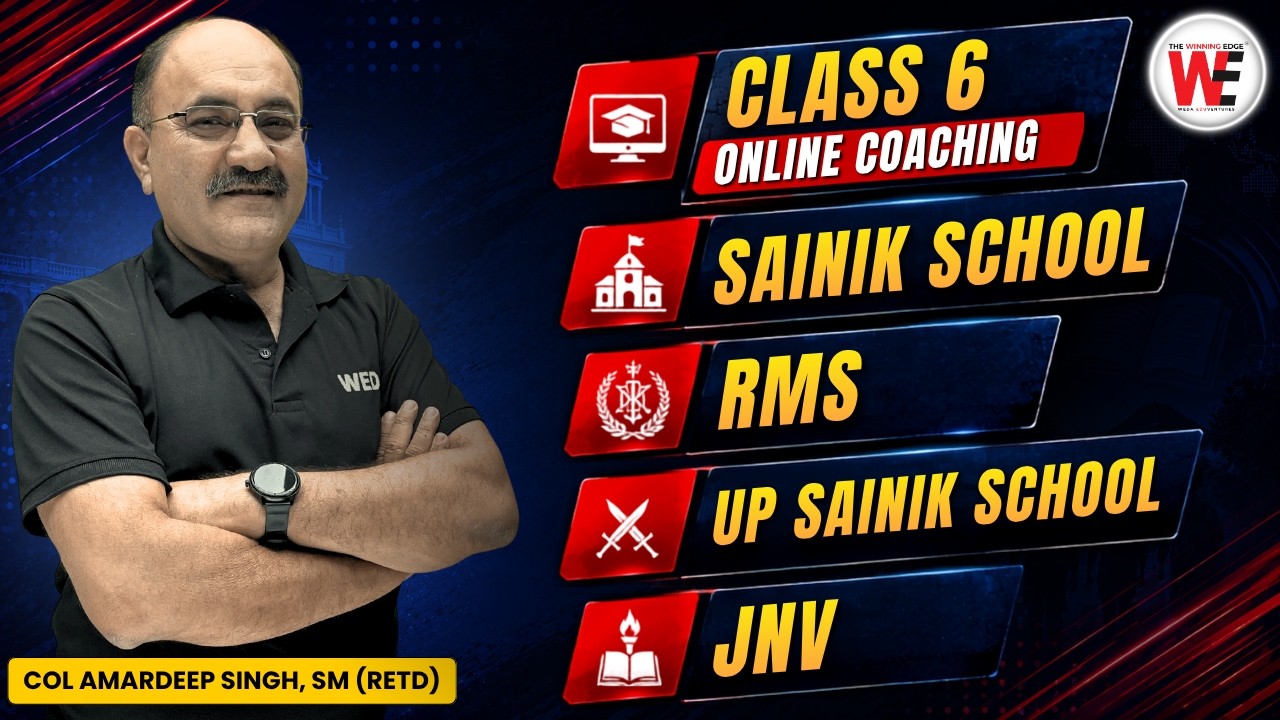 Sainik School, RMS, UP Sainik School & JNV 2026 2027 Class 6 Online Coaching | Exam Crash Course