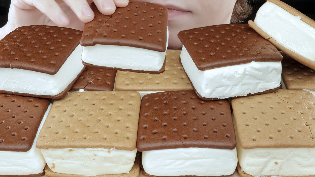 ASMR Fatboy Ice Cream Sandwiches Dessert Mukbang * Vanilla & Old Fashioned Vanilla | VNM ASMR 먹방