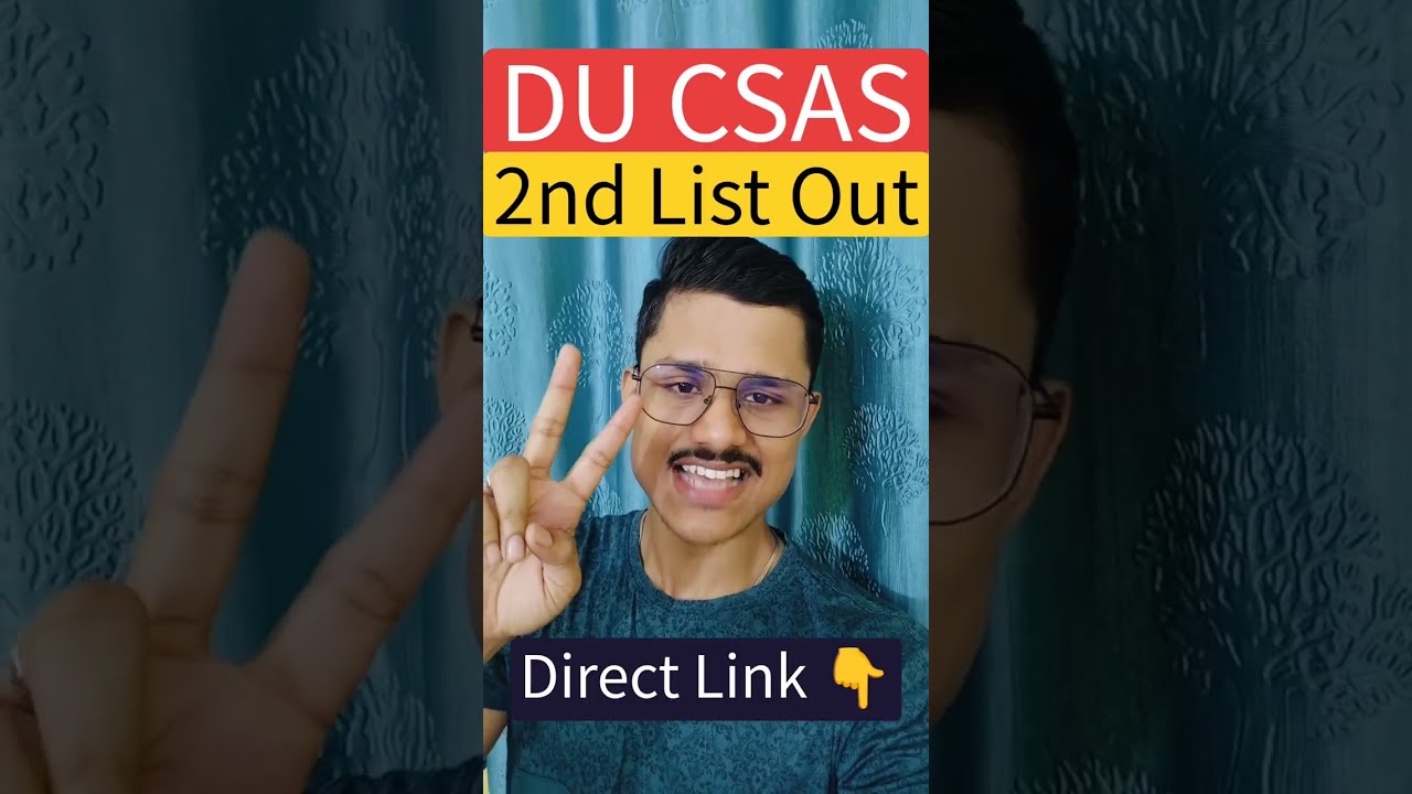🚨 DU CSAS Seat Allocation Round 2 Is Live | DU 2nd Cutoff PDF 2026 | Delhi University 2nd Cut-off