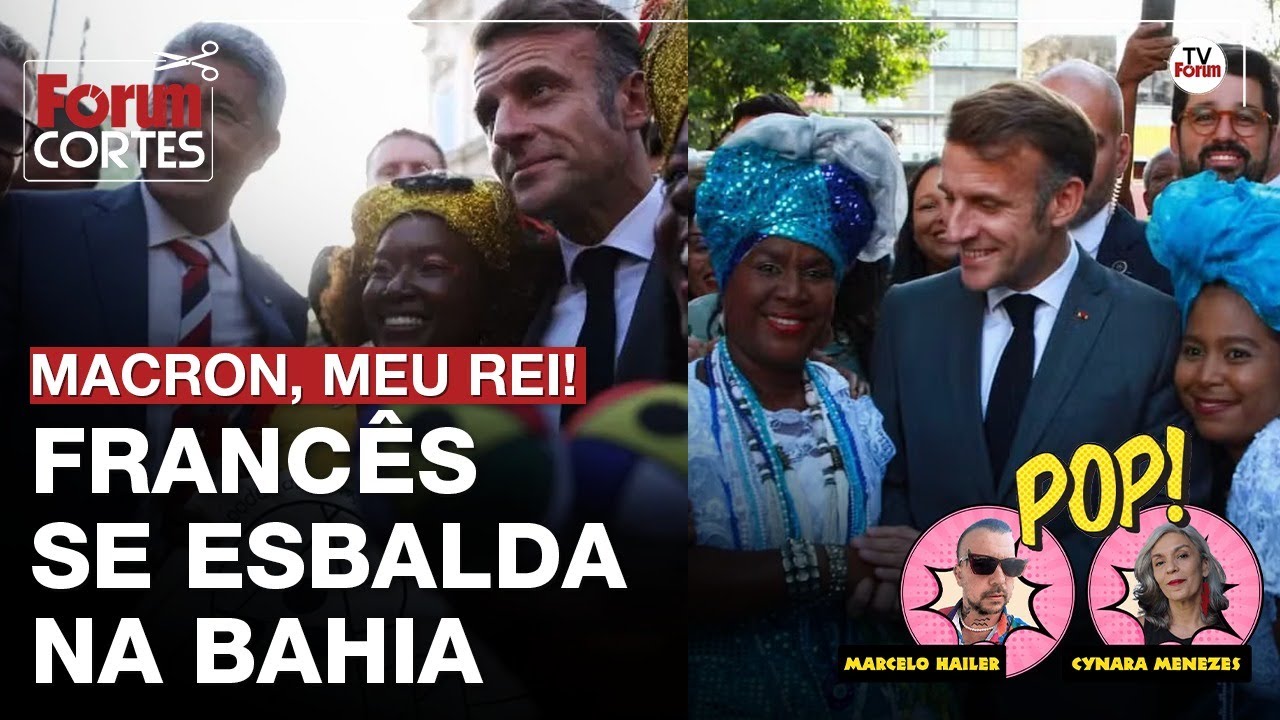 No Brasil para a COP-30, presidente da França descobre o que é que a Bahia tem