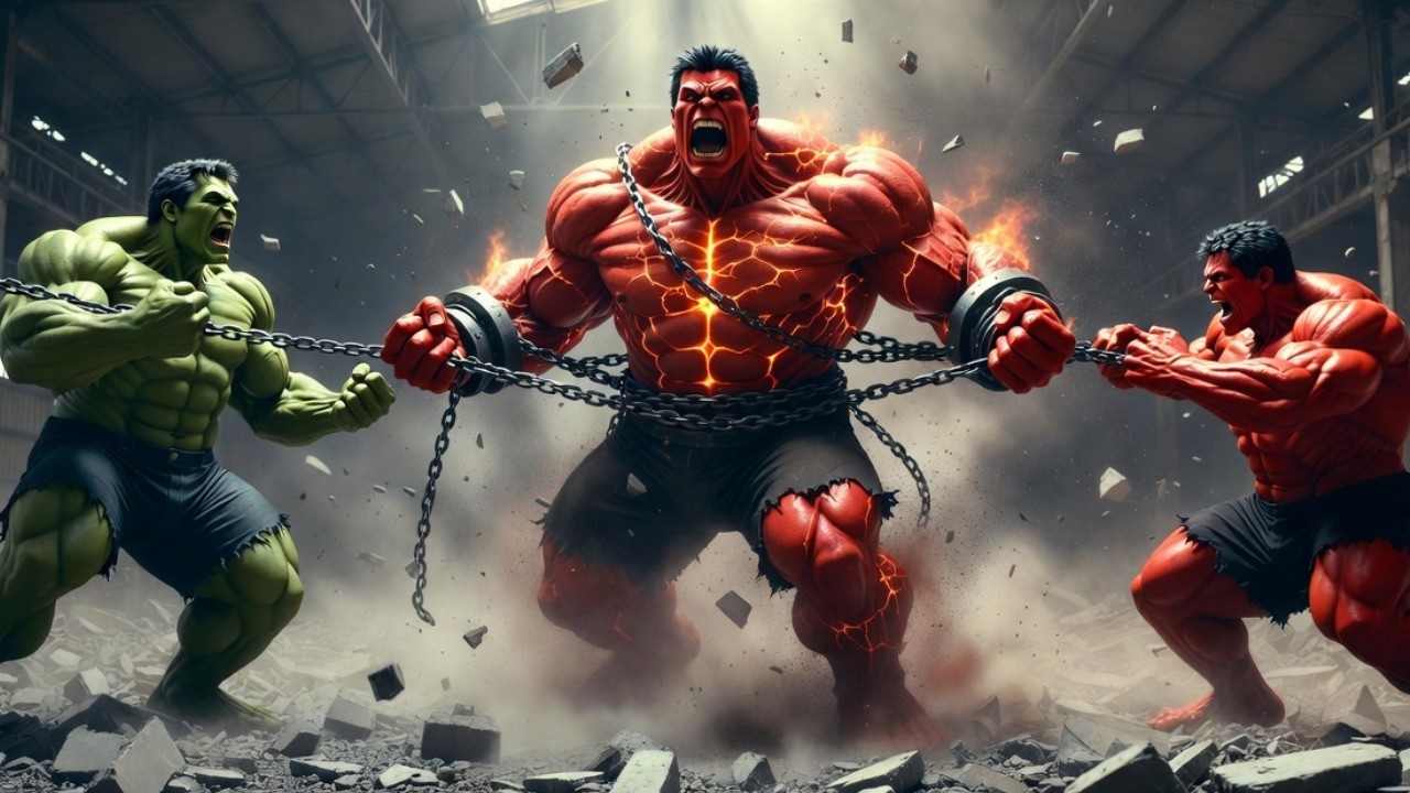 Green Hulk & Red Hulk vs Hybrid Hulk | Ultimate Hulk Family Battle | Movie Style Fight