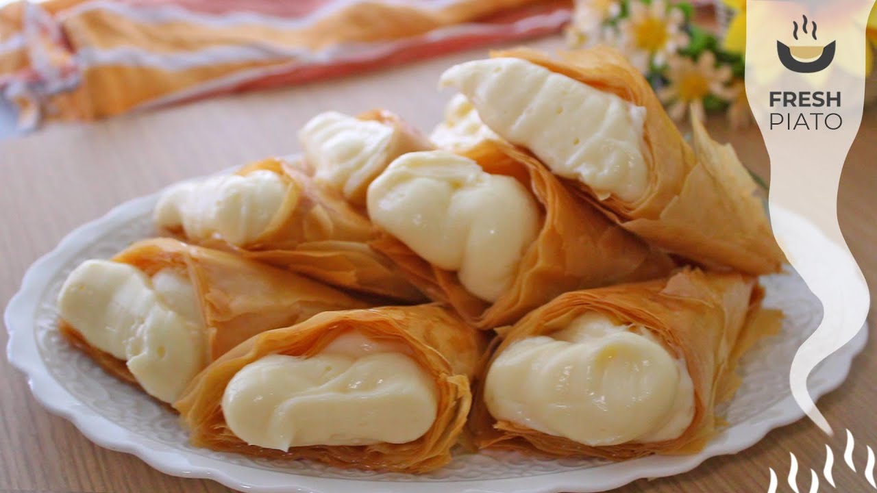 Trigona Panoramatos &ndash; greckie rożki z ciasta filo nadziewane kremem, kt&oacute;re zachwycą Cię! | Świeży...