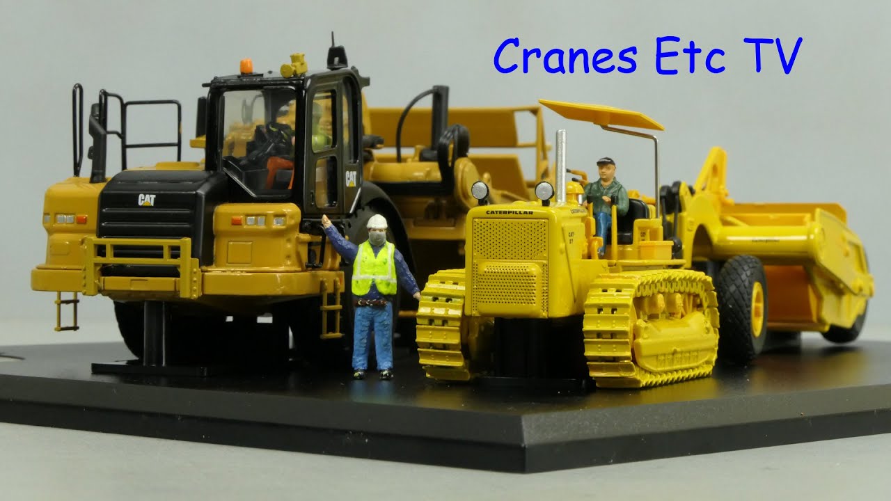 Diecast Masters Caterpillar Scraper Evolution by Cranes Etc TV