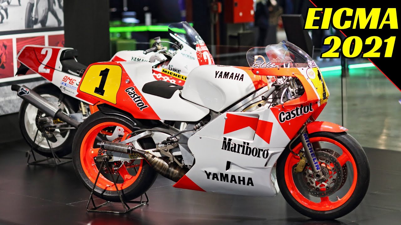 Eicma 2021 Milano - Legendary Motorbikes from the past - Yamaha YZF 500, Honda RC30 & More!
