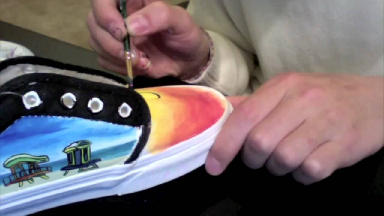 Custom Painted Shoes - EnHaoKicks Miami Miami Vans