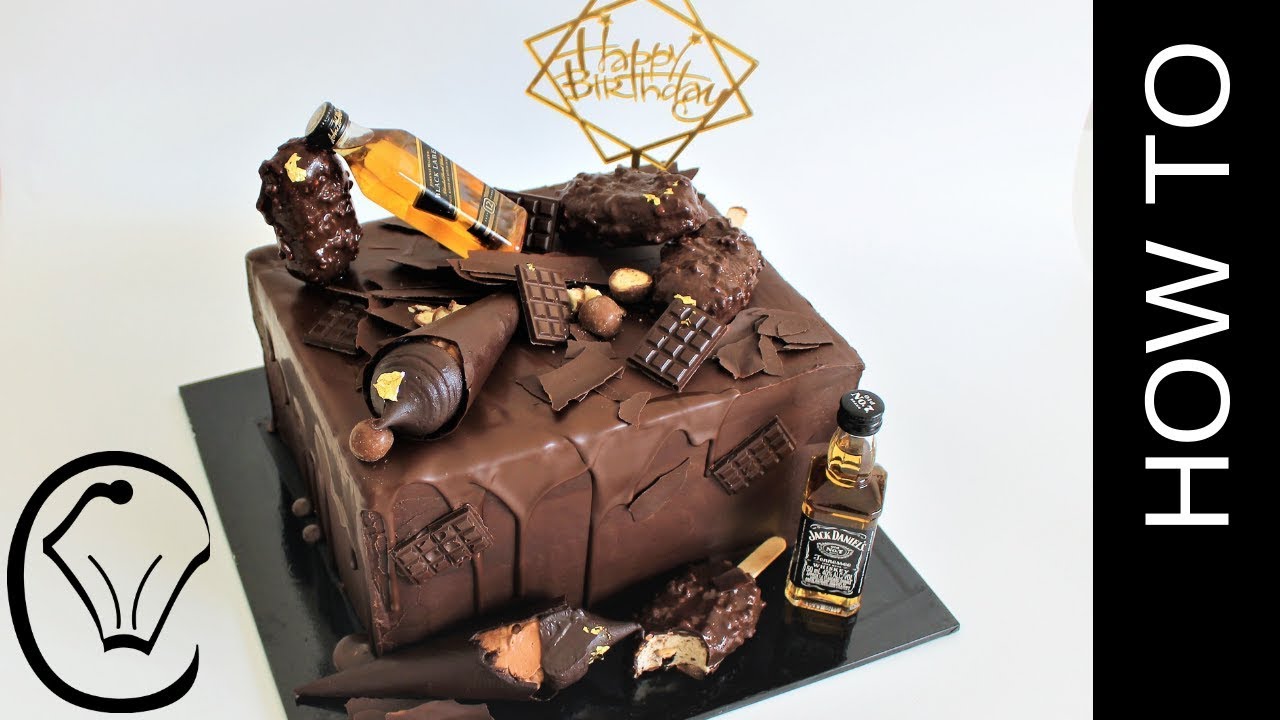 Chocolate Birthday Cake with Dark Chocolate Ganache Frosting Chocolate Mousse & Oreo Cheesecake