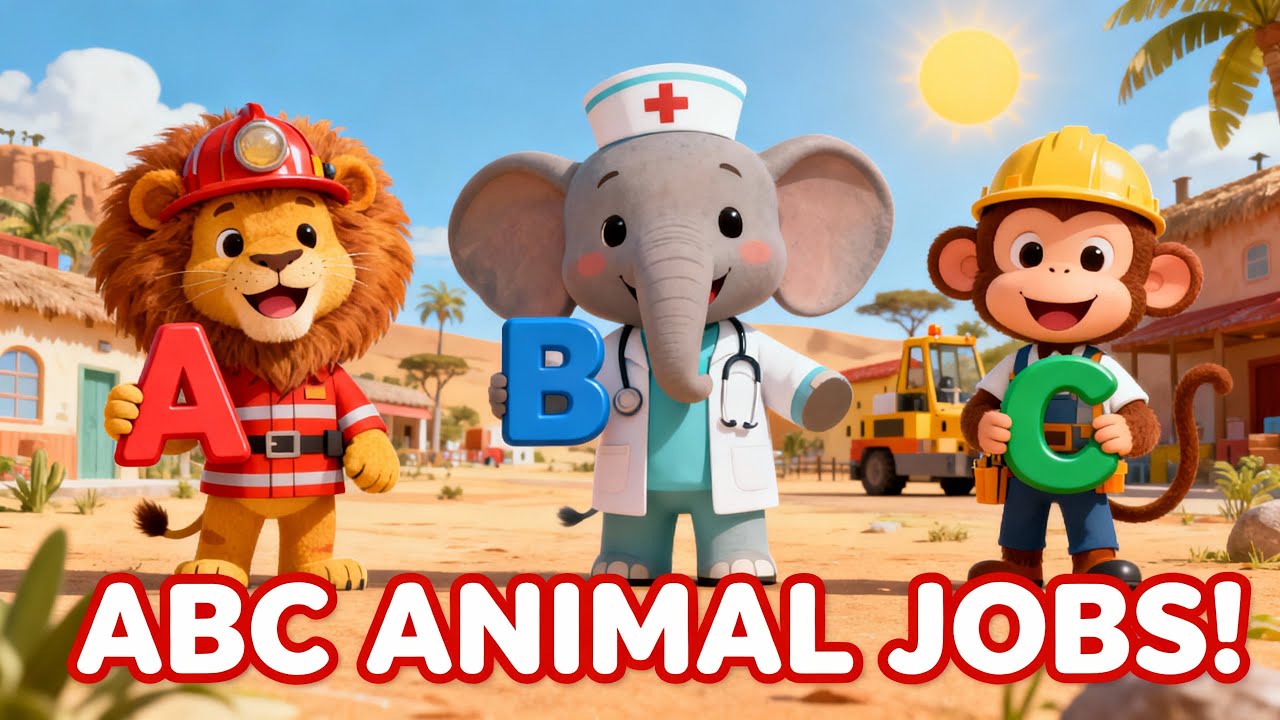 ABC Safari Animal Job Song | Learn ABCs with DodoVerse | Fun Animal Jobs for Kids