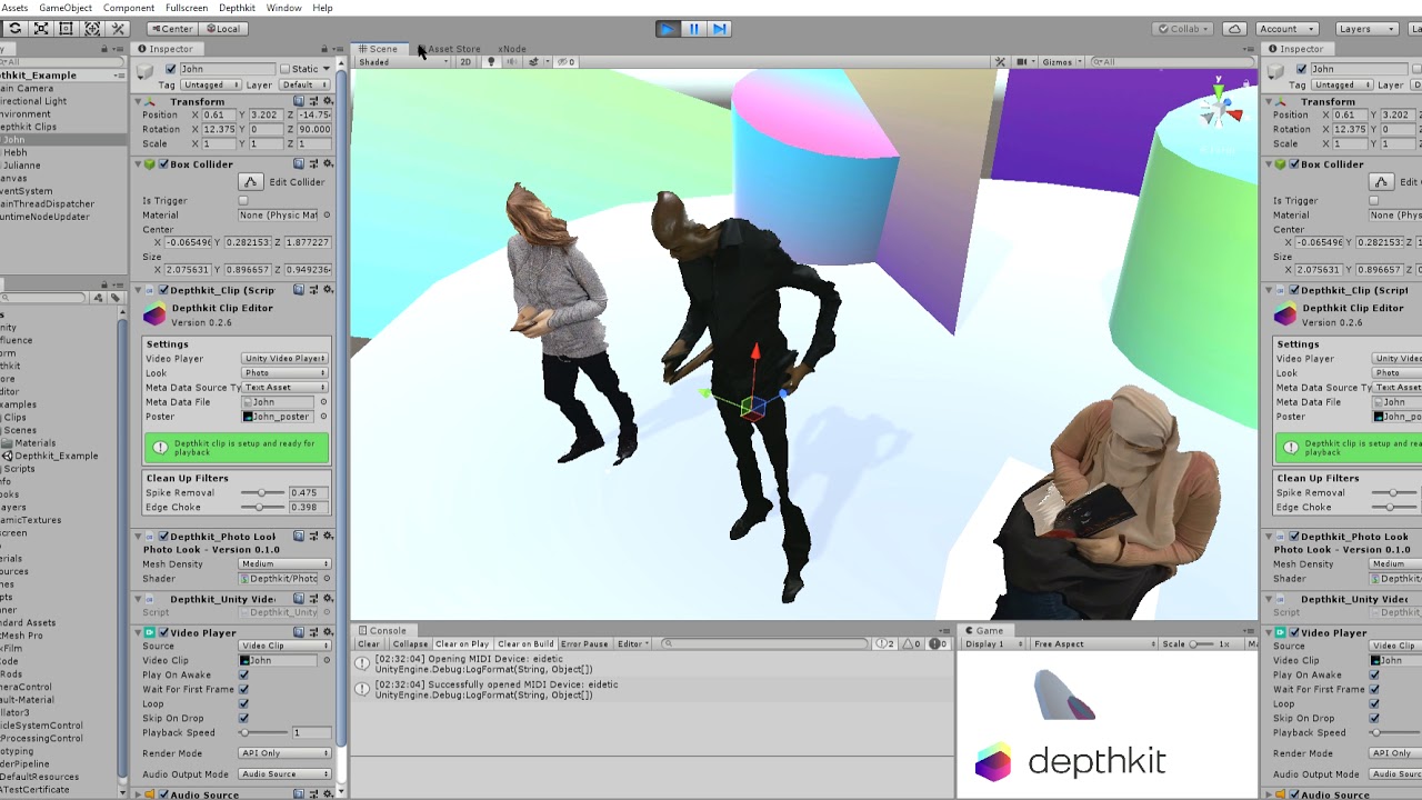 Depthkit Example unity