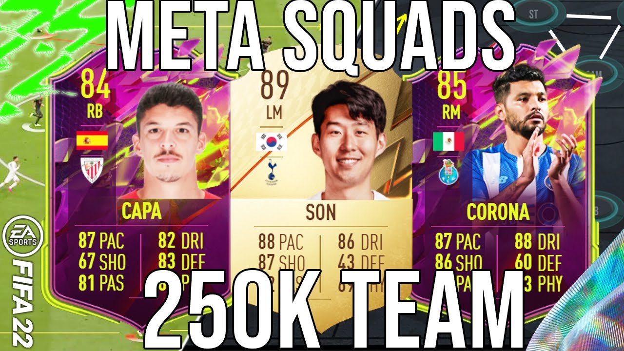 THE MOST OVERPOWERED META 250K HYBRID TEAM YOU WILL EVER SEE SQUAD BUILDER (5* WEAK FOOT)- FIFA 22