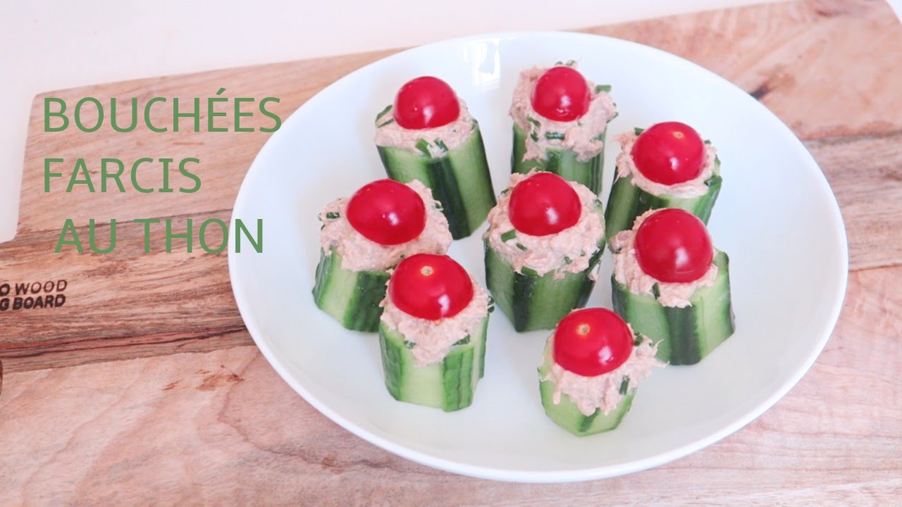 BOUCHÉES DE CONCOMBRE FARCIS AU THON •❀ Recettes d'été