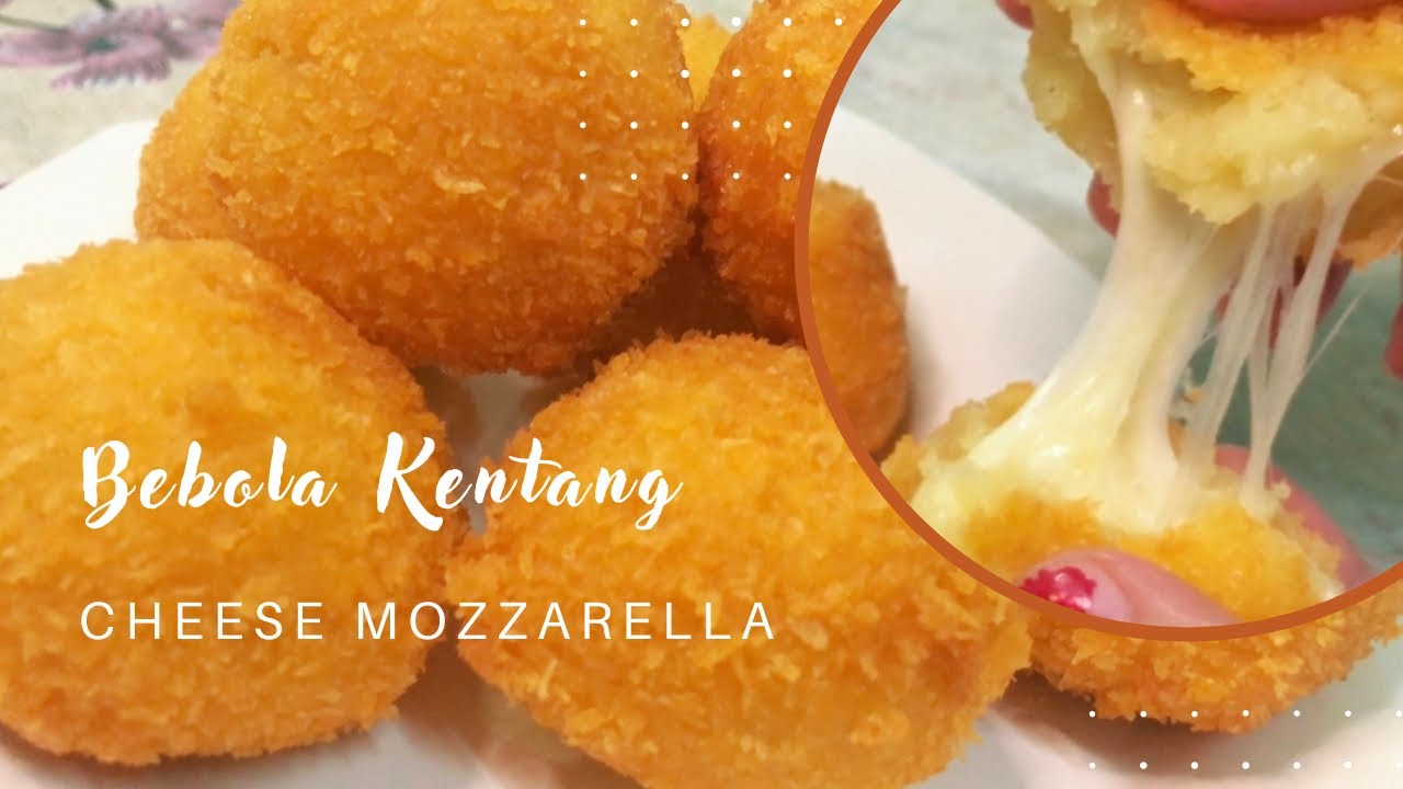 Bebola kentang cheese mozzarella, mudah dan sedap