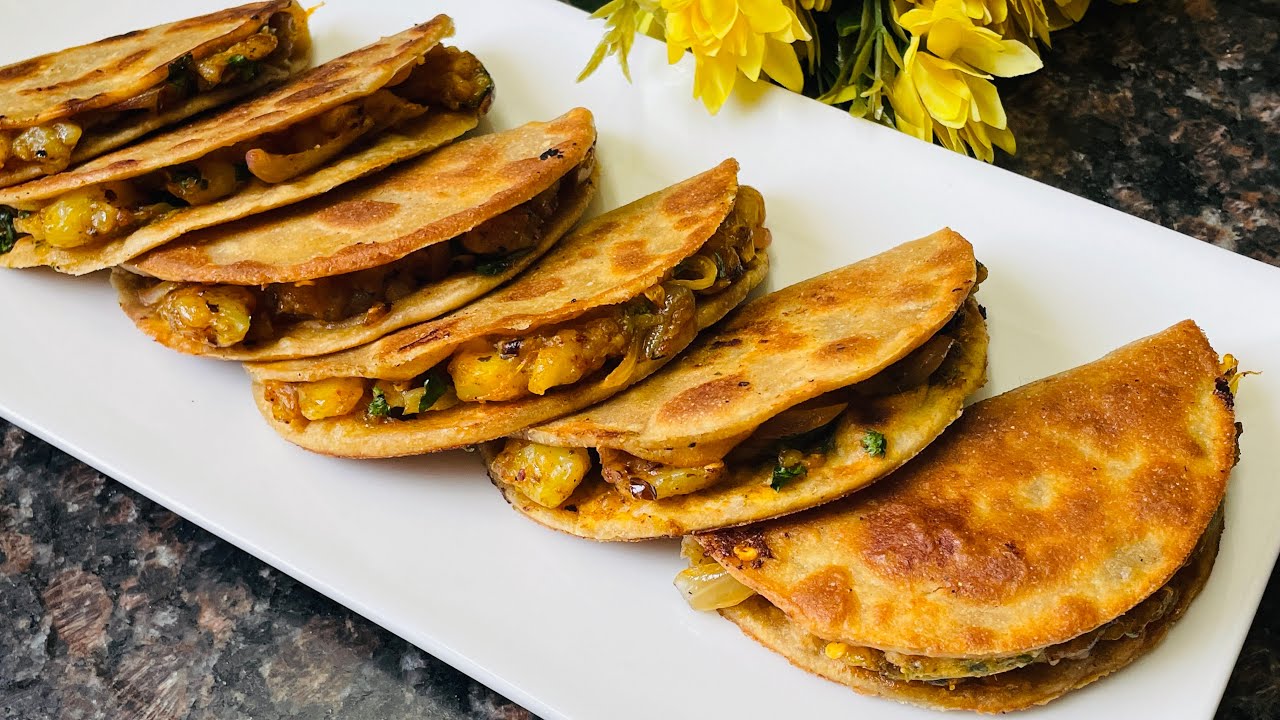 घर की सिंपल चीज़ों से बनाएँ चटपटे कुरकुरे Tacos , Whole Wheat Tacos Recipe