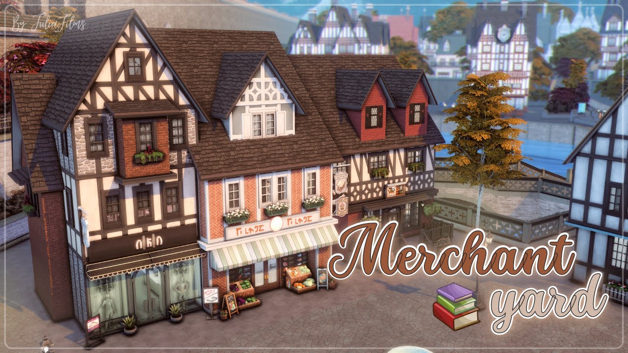 Торговый Двор📚│Строительство│Merchant Yard│SpeedBuild│NO CC [The Sims 4]