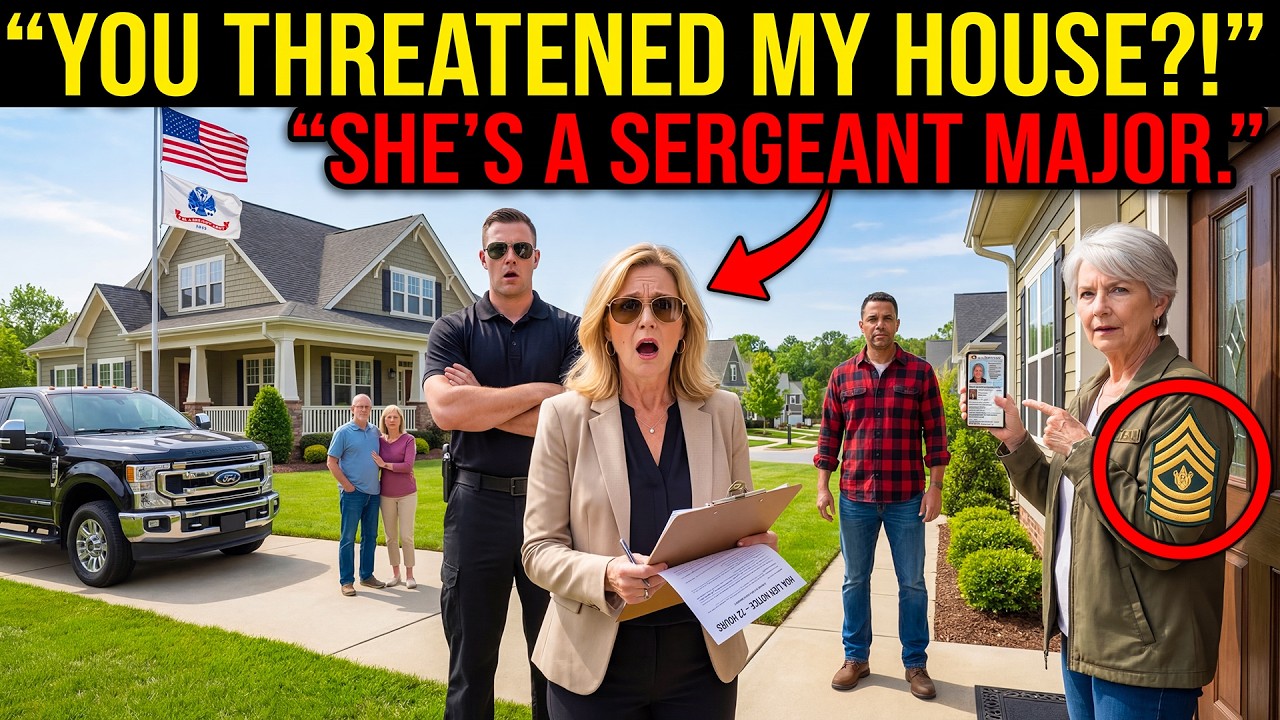 HOA Came With Papers and Enforcers — They Froze When My Wife Showed Her Rank