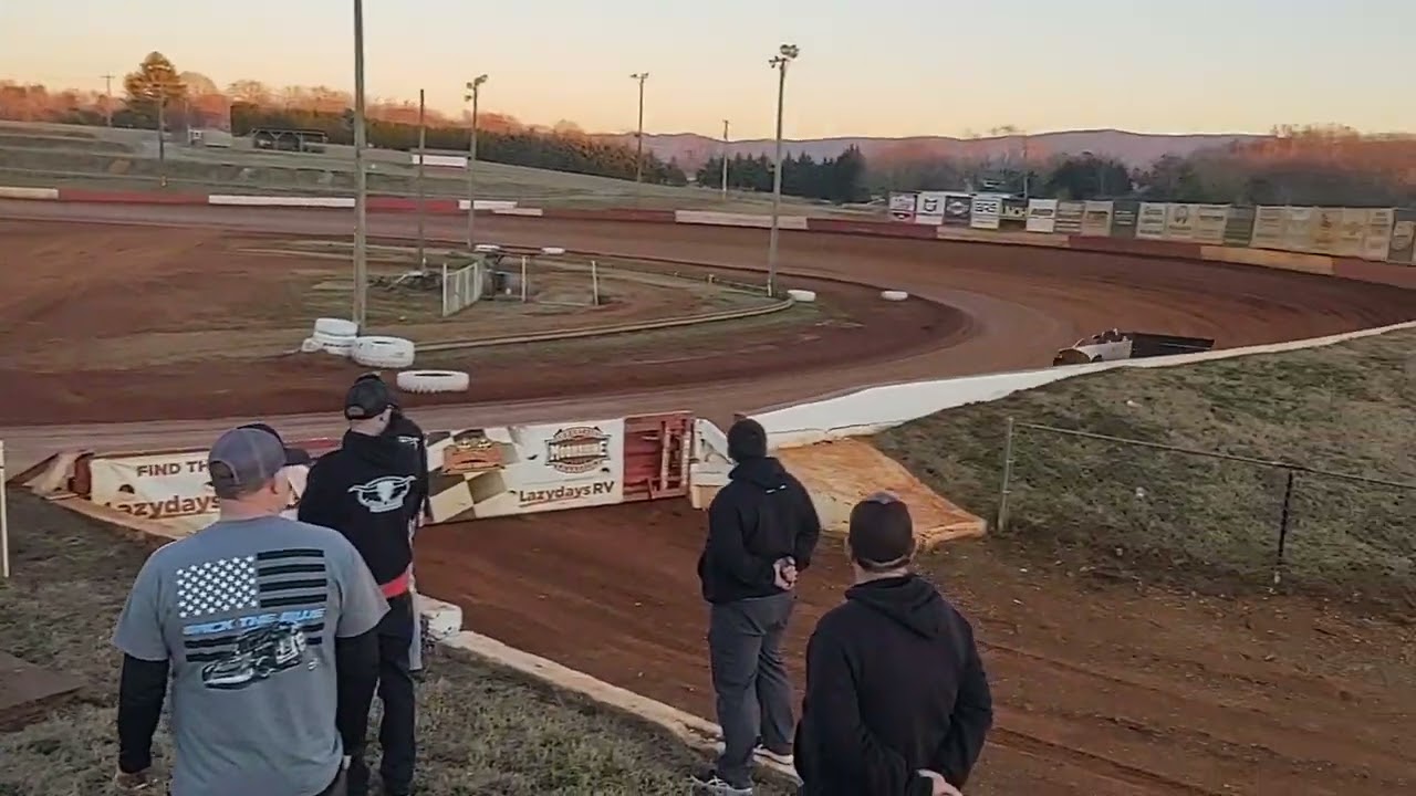 Jonathan Davenport testing at Smoky Mountain in a Longhorn to be driven in 2024 by Brandon Sheppard