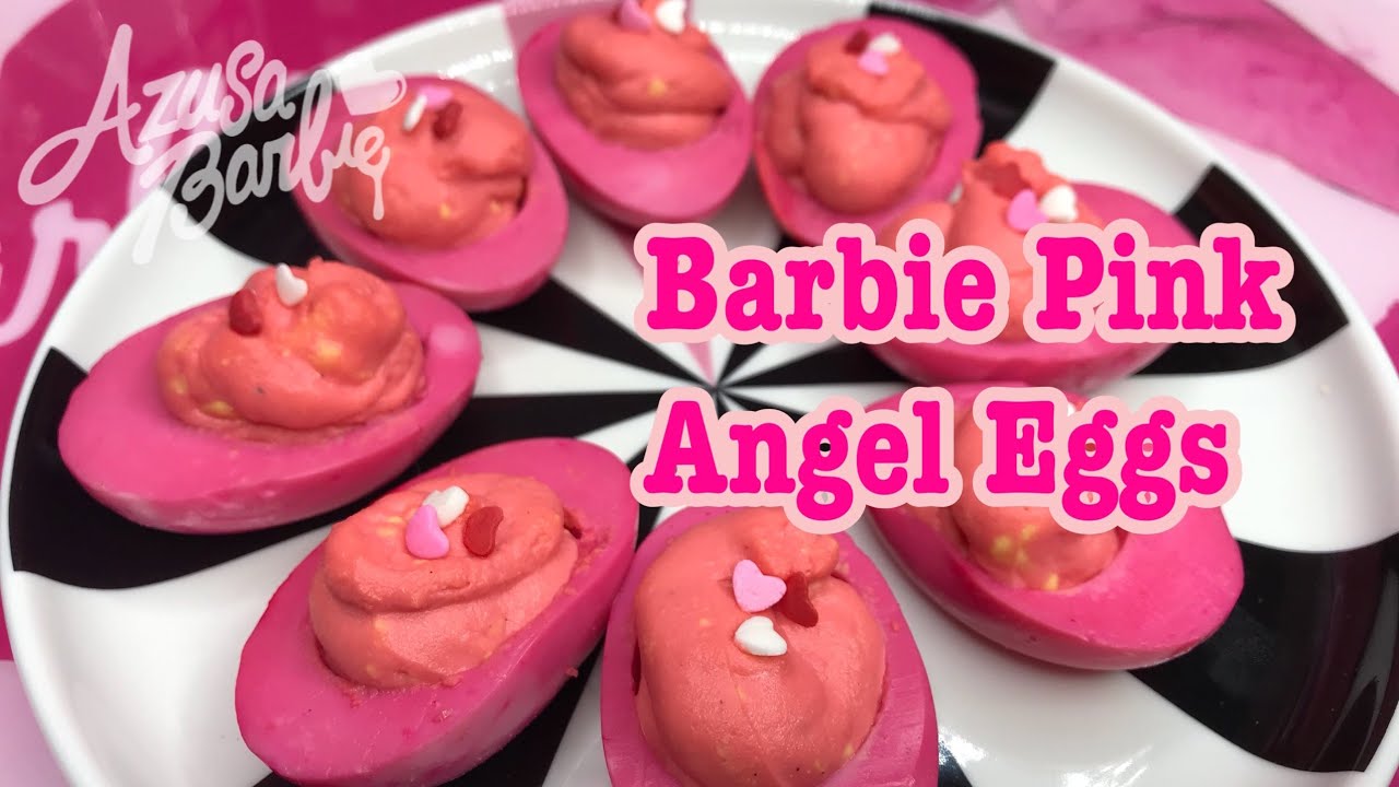 [COOKING] Barbie PINK Angel Eggs♡ Azusa Barbie