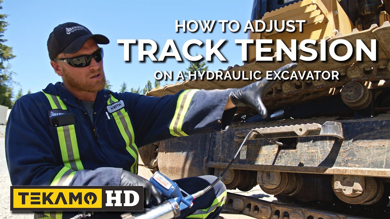 He Adjusts Hydraulic Excavator Tracks IN MINUTES