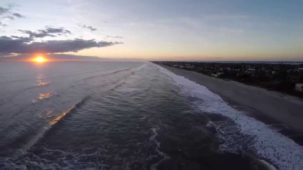Drone over Melbourne Beach Florida