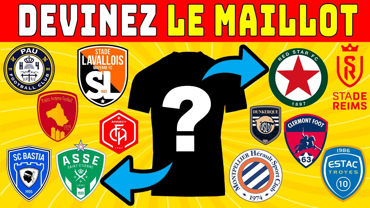 Pouvez-vous deviner les équipes de Ligue 2 uniquement grâce à leurs maillots domicile 25/26? Quiz ⚽