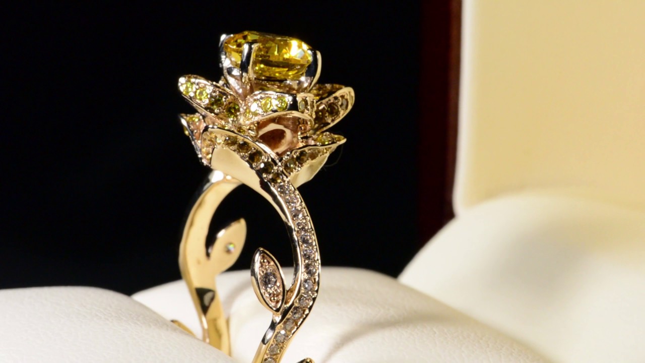 Золотое кольцо fleur orientale