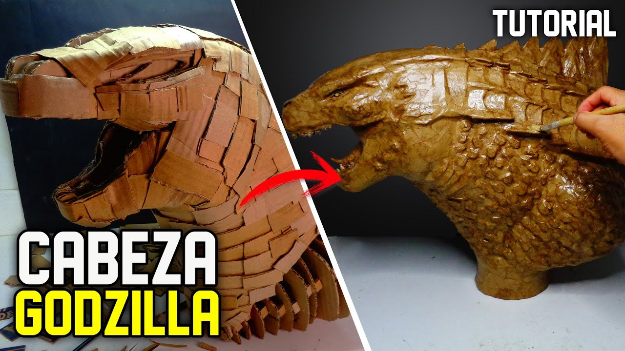 Cómo hacer GODZILLA de CARTON | estatua de Godzilla de CARTON! DIY