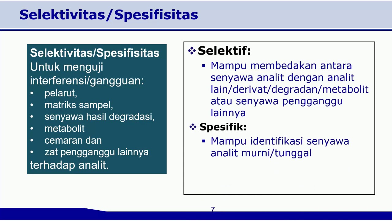 Validasi Metode Part 2 - Selektifitas / Spesifisitas