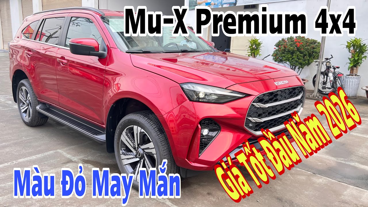 Isuzu Mu-X Premium 4x4 2026 | Giá Xe Isuzu Mux 4x4 Màu Đỏ Đầu Năm Nhiều Nổi Bật