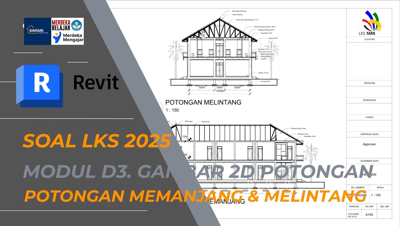 MODUL D3 GAMBAR 2D POTONGAN