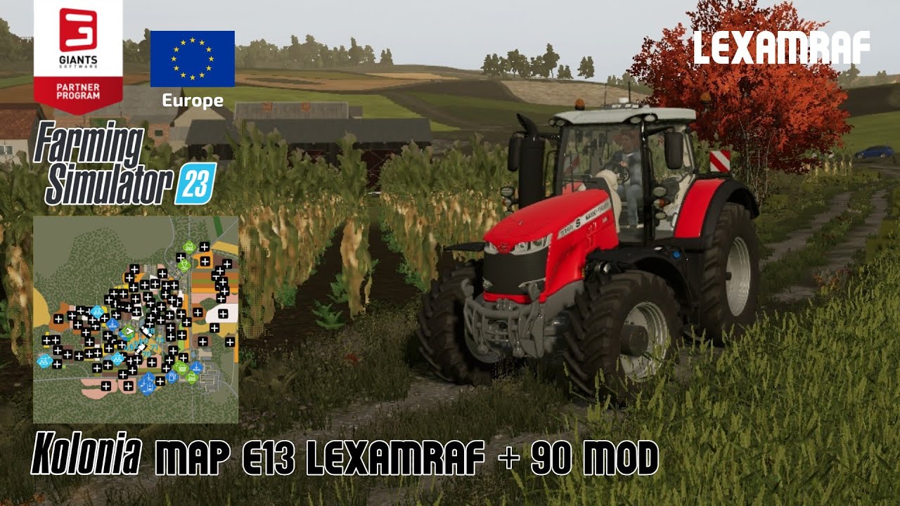 Farming Simulator 23 Mod +90 Vehicles Map E13 Kolonia | Map tour | Europe Map | MEGA