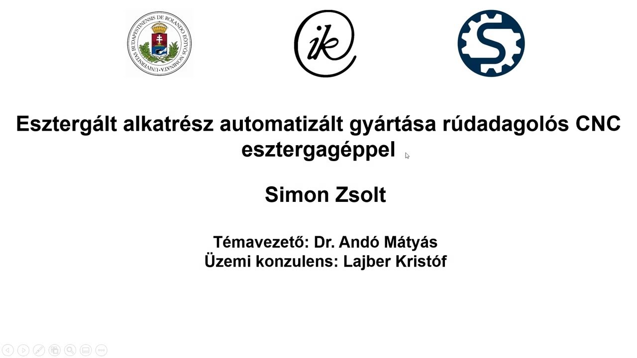 Nézd meg milyen egy zárvózsga prezentáció! Simon Zsolt gépészmérnök hallgató próbavédése
