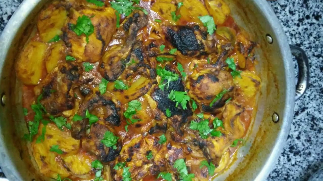 صينية البطاطس بالفراخ احلى واسرع اكله