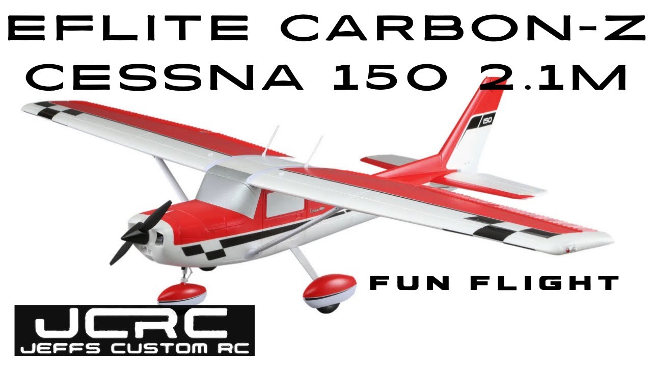 Eflite Carbon-Z Cessna 150 2.1m BNF Basic with AS3X Fun Flight. #rc #remotecontrolled