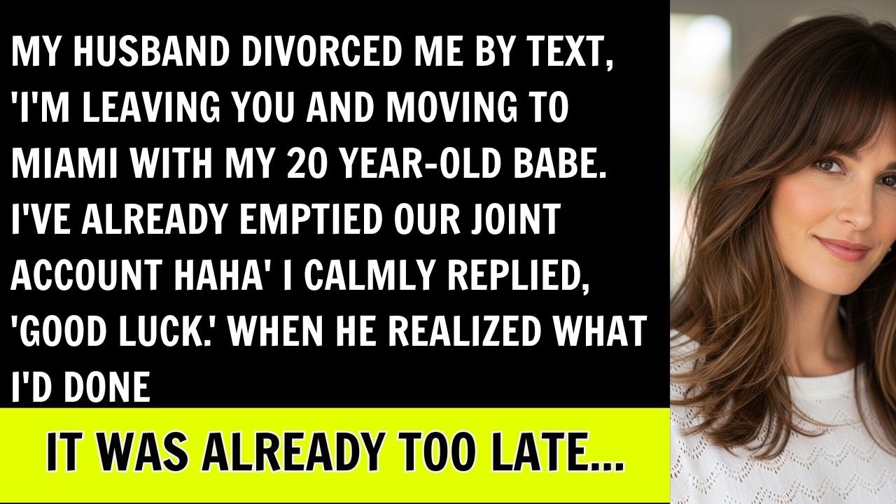 My Husband Divorced Me By Text Message And Emptied Our Joint Account; He Had No Idea What Was Coming