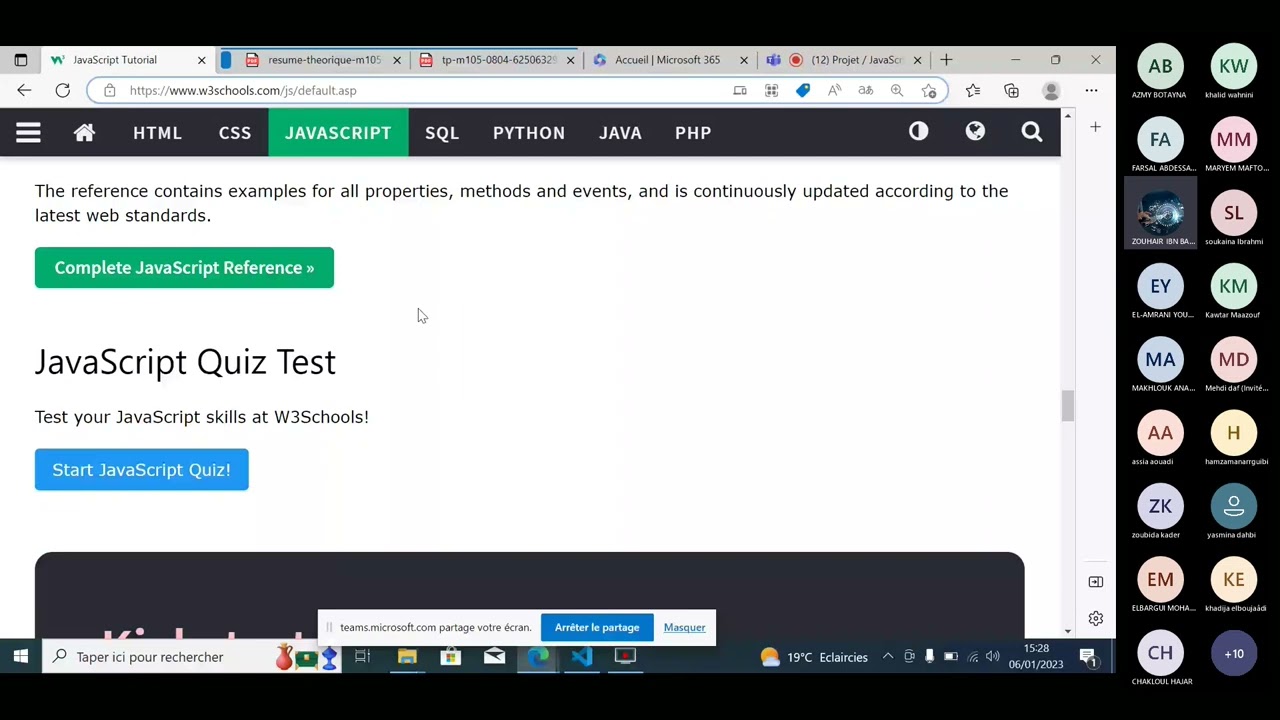 1. JavaScript: Introduction Langage Compilé vs Interpreté