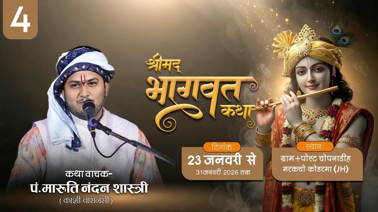 DAY-04|| श्रीमद् भागवत कथा || मारुतिनंदन शास्त्री जी महाराज || चोपनाडीह मरकचो कोडरमा (JH)