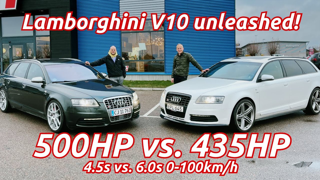 500HP straight piped Audi S6 V10 vs stock *Insane sound!*