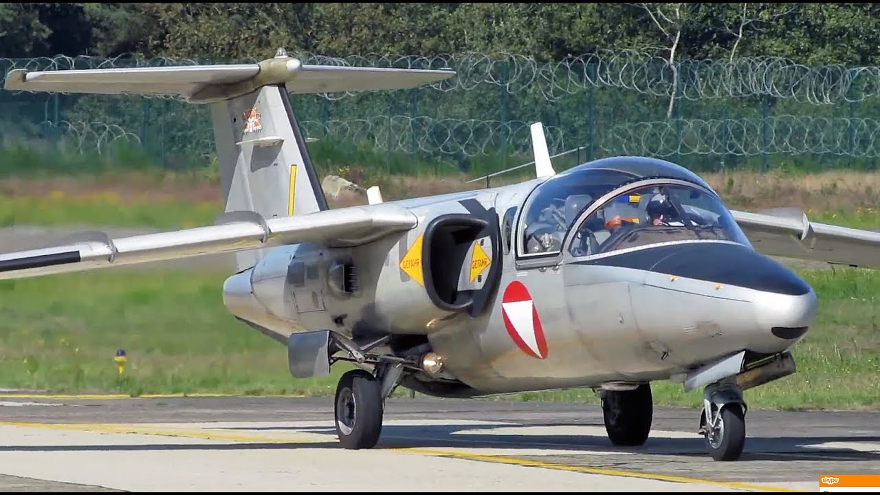 Austrian Air Force Saab 105's arrivals at Kleine Brogel