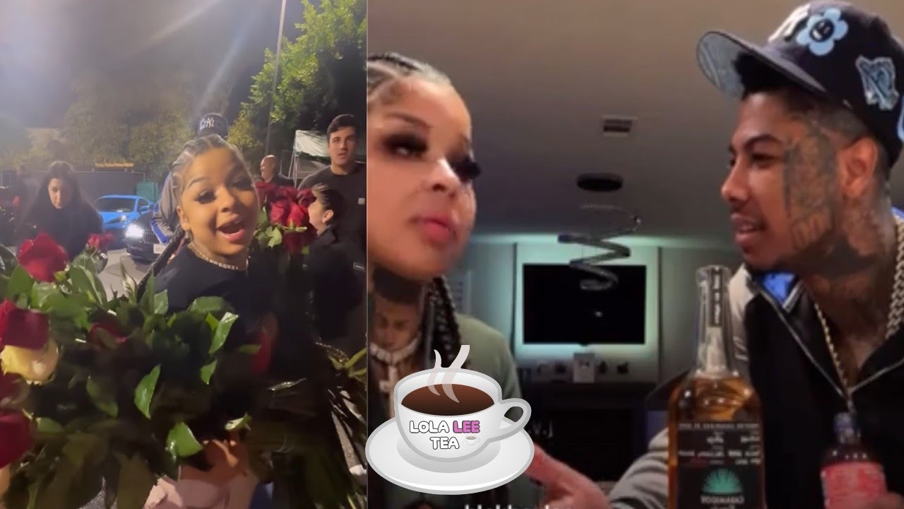 ChriseanRock gets flowers from BlueFace! Chrisean ends ig live abrubtly! 12.23.2022