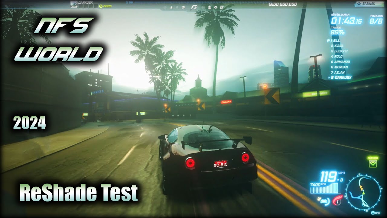 NFS World - ReShade Graphic Mod/Effect Test #1 (2024)