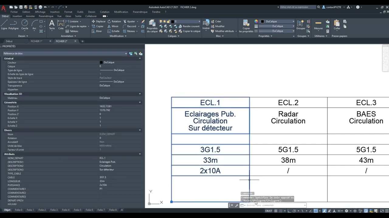 Plugin "Comparaison Plans"DWG (AutoCAD®)