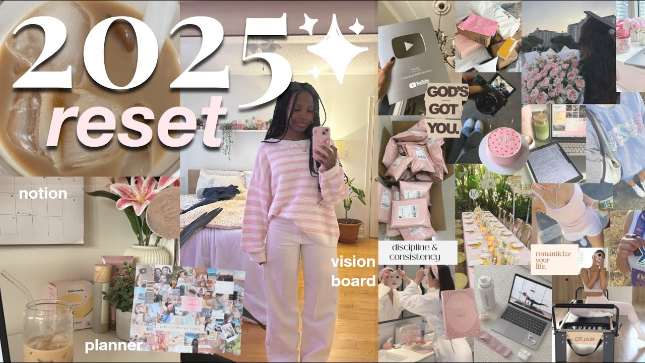 2025 RESET | cleaning, planner, notion tour, vision board✨