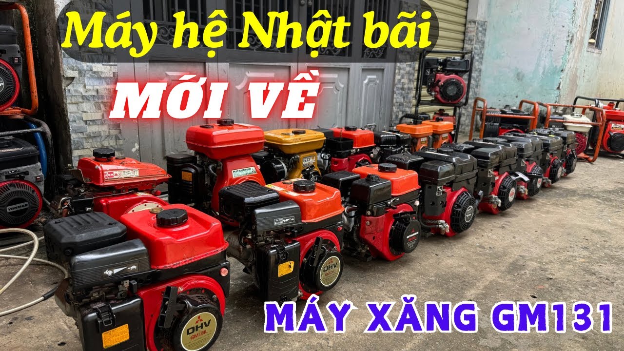 XẢ THANH LÝ HÀNG NHẬT BÃI MÁY XĂNG MITSUBISHI GM131 GB180 SIÊU ĐẸP, BƠM NƯỚC ĐỦ LOẠI MỚI VỀ 