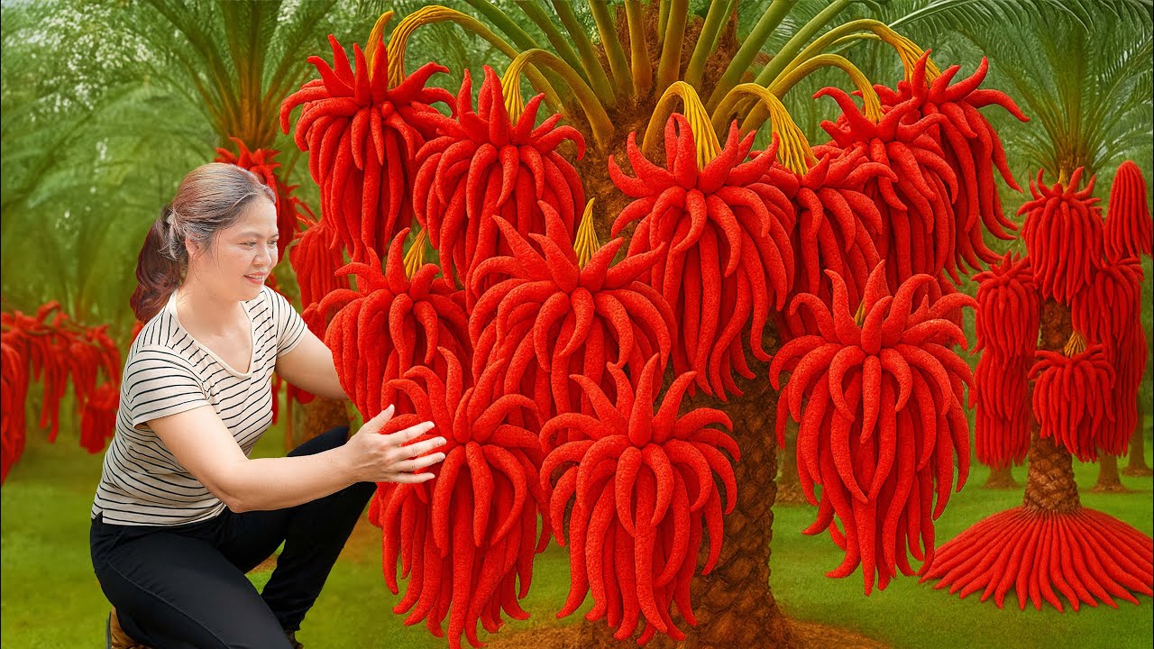 Harvesting RARE Red Buddha's Hand - Unique Forest Dishes | Traditional Village Recipe