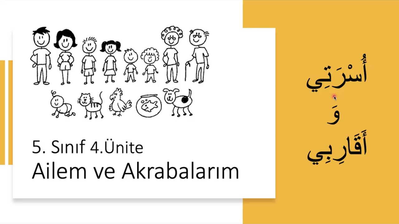 Arapça'da Aile Bireyleri I  Ailem ve Akrabalarım #tatildeğiluzaktaneğitim