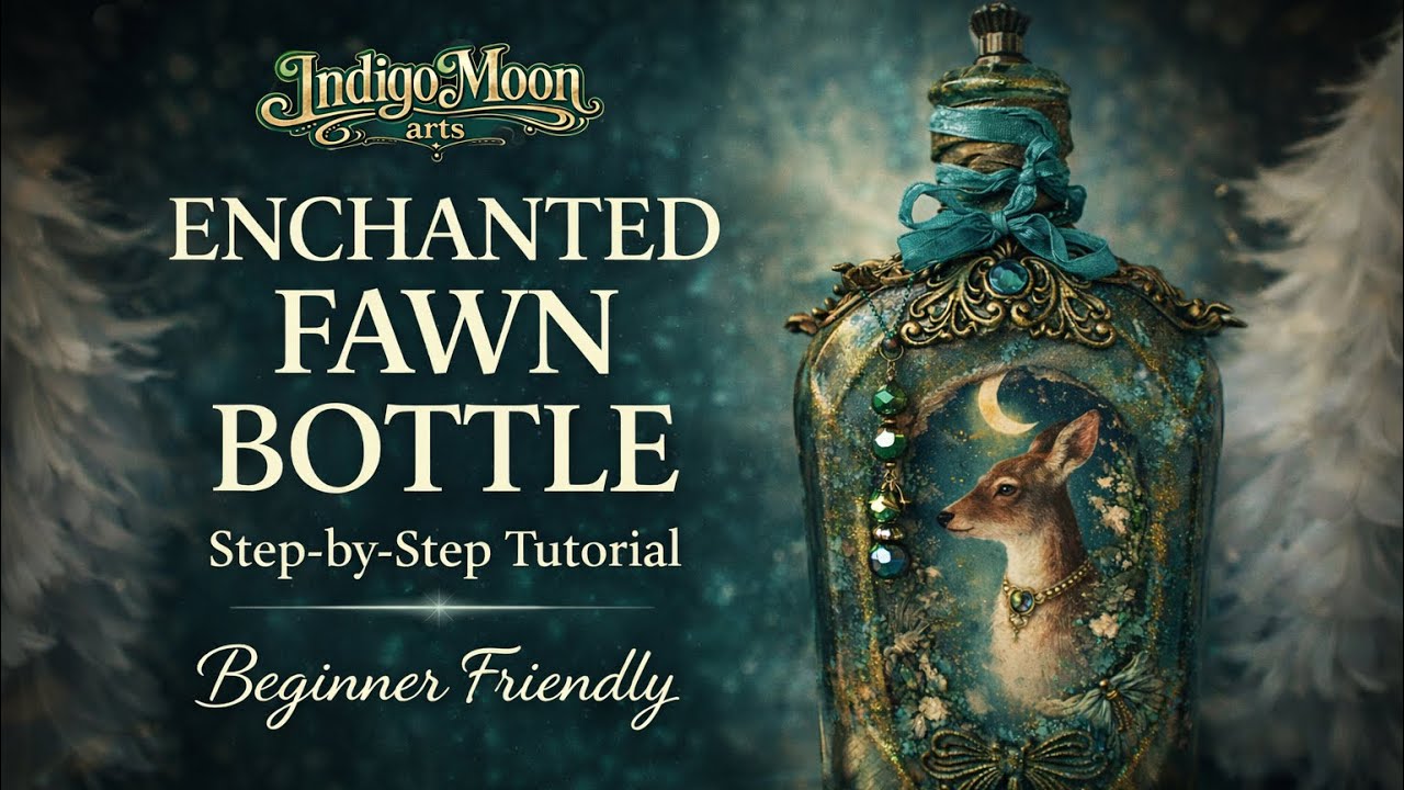  How to Make an Enchanted Fawn Decoupage Bottle | Step-by-Step Tutorial (Part 4 of 23)