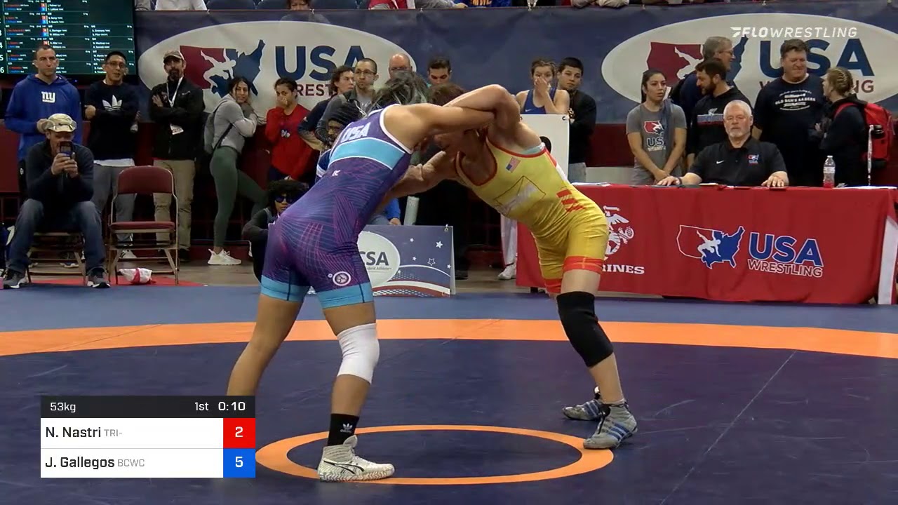 53 Kg 7th Place Nicole Nastri Tri City Tyrants Vs Jaslynn Gallegos Blue Chip Wrestling Club