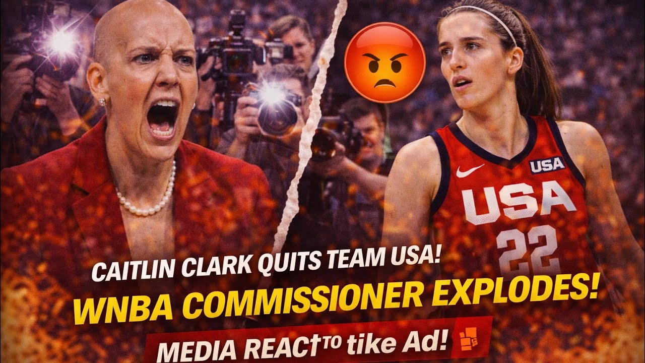 WNBA Commissioner Explodes After Caitlin Clark Quits Team USA and Media React  the Stunning Decision