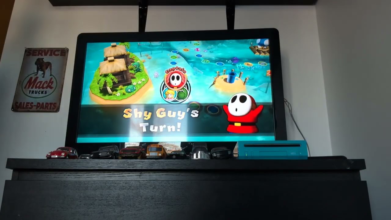 Mario, plus she's playing Mario party 9 solo part 4 round 3 at blooper Beach